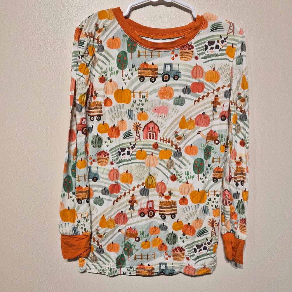 Little Sleepies 7/8 Happy Harvest Long Sleep Pajama Top Bamboo Pumpkin Halloween